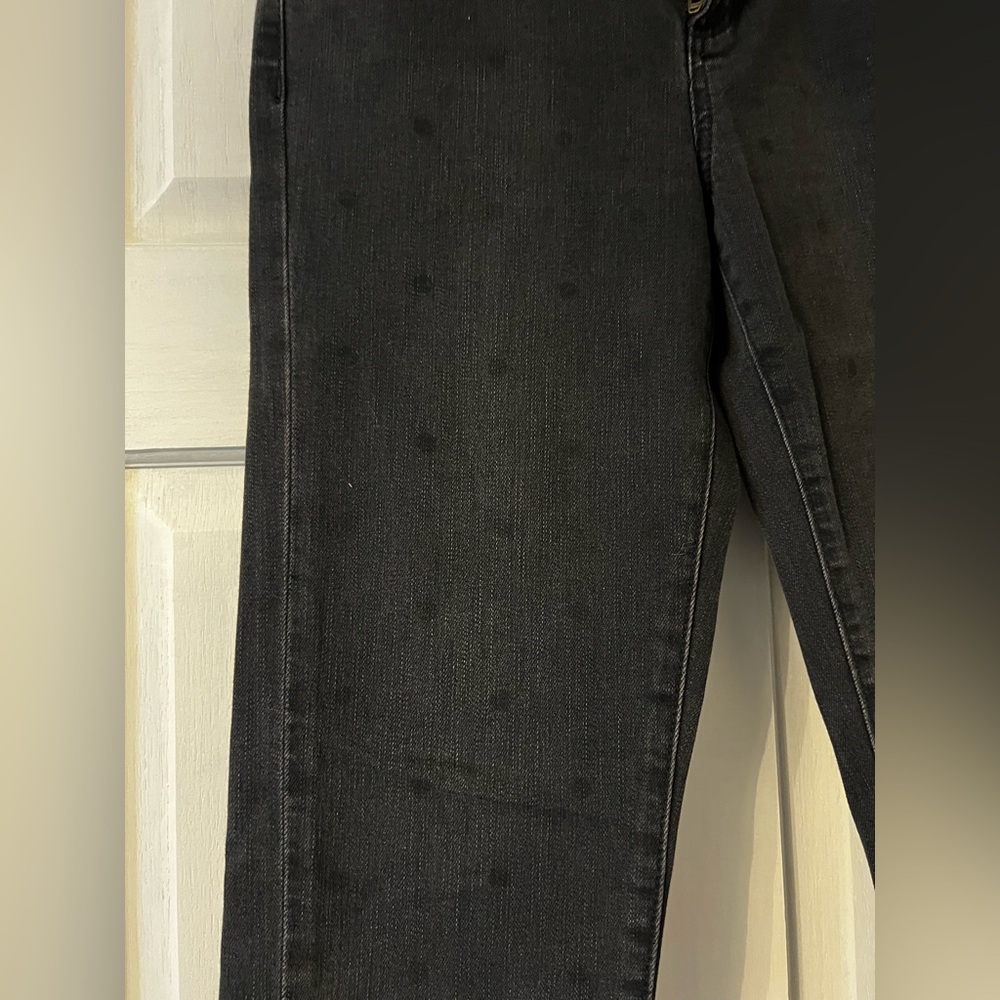 Loft Black Denim Jeans with Polka Dots